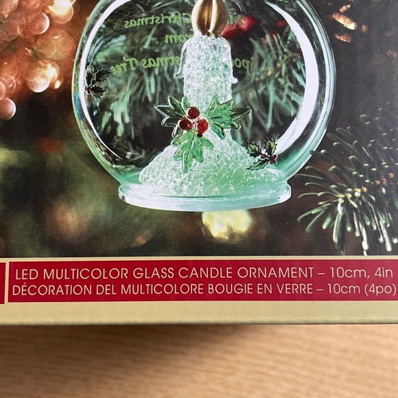 Spode LED Christmas Tree Ornament Color Changing Glass Candle Retired *VIDEO* - Picture 4 of 6